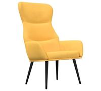 vidaXL Chaise de relaxation Jaune moutarde Tissu
