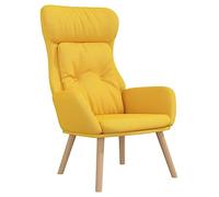 vidaXL Chaise de Relaxation Jaune Moutarde Tissu