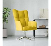 vidaXL Chaise de relaxation Jaune moutarde Velours