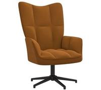 vidaXL Chaise de relaxation Marron Velours