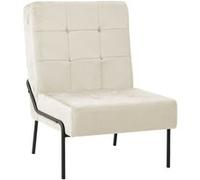 VidaXL Chaise de relaxation Velours - Crème