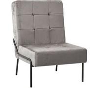 vidaXL Chaise de relaxation 65x79x87 cm Gris clair Velours