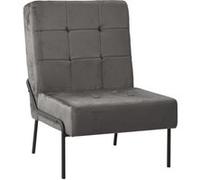 vidaXL Chaise de relaxation 65x79x87 cm Gris foncÃ© Velours
