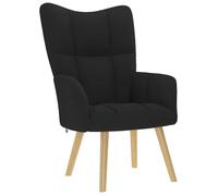 vidaXL Chaise de relaxation tissunoir tissu noir G