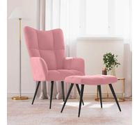 vidaXL Chaise de relaxation Rose Velours