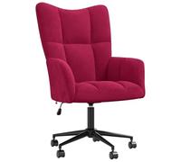 vidaXL Chaise de relaxation Fauteuil de détente Velours Rouge Bordeaux