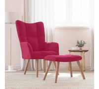 vidaXL Chaise de relaxation - Rouge bordeaux Velours