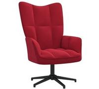 vidaXL Chaise de relaxation Rouge bordeaux Velours