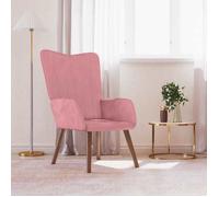 vidaXL Chaise de relaxation Rose Velours