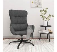 Chaise de Relaxation Siège de Salon Chaise de Salon Fauteuil de Relaxation Meuble de Salle de Séjour Intérieur Tissu Gris Foncé 341177