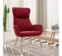 vidaXL Chaise de Relaxation Siège de Salon Meuble de Salle de Séjour Chaise de Salon Fauteuil de Relaxation Intérieur Rouge Bordeaux Velours Rouge G