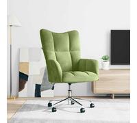 vidaXL Chaise de Relaxation Fauteuil de Détente Siège de Relaxation Chaise de Détente Salon Salle de Séjour Intérieur Vert Clair Velours