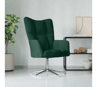 vidaXL Chaise de relaxation - Vert foncé