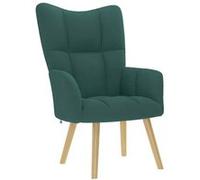 vidaXL Chaise de relaxation Vert foncé Tissu, chaise, fauteuil relax, fauteuil relax en tissu, chaise de salon, chaise en 4016772 Vert G