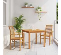 vidaXL Chaise de Salle à Manger 2 pcs Marron 62 x 55 x 94 cm, Chaise Moderne en Teck, Mobilier de Jardin, Chaises en Bois Solides, Style Minimal pour Terrasses