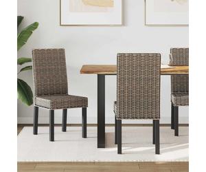 vidaXL Chaise de salle à manger 2 pcs Noir Blanchi 45 x 54 x 93 cm