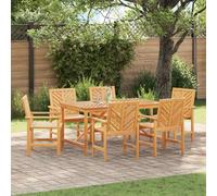 vidaXL Chaise de salle à manger 6 pcs Nature 62,5 x 59 x 89 cm Bois massif Acacia