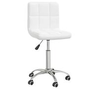 vidaXL Chaise de salle à manger pivotante - Blanc