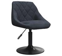 vidaXL Chaise de Salle à Manger Siège à Dîner Chaise Pivotante de Repas Siège de Cuisine Meuble de Cuisine Hauteur Réglable Gris Foncé Velours
