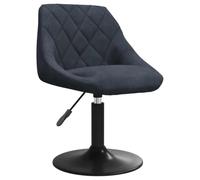 vidaXL Chaise de Salle à Manger Siège à Dîner Chaise Pivotante de Repas Siège de Cuisine Meuble de Cuisine Hauteur Réglable Gris Foncé Velours