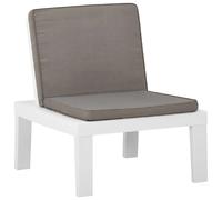 VidaXL Chaise de salon de jardin - Blanc