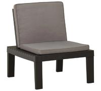 vidaXL Chaise de salon de jardin Gris