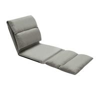 vidaXL Chaise de sol pliable gris foncé microfibre