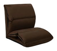 vidaXL Chaise de sol pliable - Marron microfibre