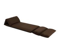 vidaXL Chaise de sol Pliable Marron Microfibre