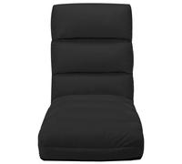 vidaXL Chaise de sol Pliable Noir Similicuir