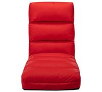 vidaXL Chaise de sol Pliable Rouge Similicuir