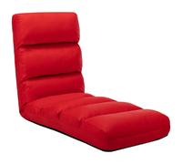 vidaXL Chaise de sol pliable rouge similicuir