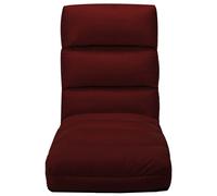 vidaXL Chaise de sol pliable vin rouge similicuir