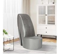 vidaXL Chaise en forme de chaussure à talon haut argenté similicuir 248649