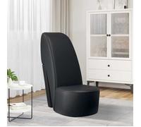 vidaXL Chaise en forme de chaussure à talon haut noir similicuir 248647