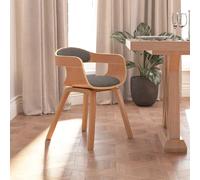 VIDAXL Chaise Gris Clair Bois Courbé