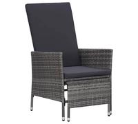 vidaXL Chaise inclinable de jardin - Gris