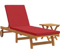 vidaXL Chaise longue 1 personne 2 pièces Marron Bois massif Acacia