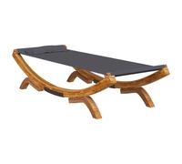vidaXL Chaise longue Bois courbé massif 100×188,5×44 cm Anthracite