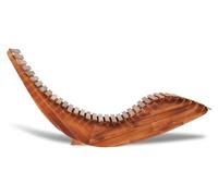 vidaXL Chaise longue à bascule en bois d'acacia