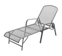 vidaXL Chaise longue Acier Anthracite