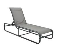 VIDAXL Chaise Longue Aluminium Gris