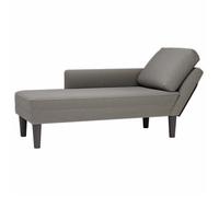 vidaXL Chaise longue avec coussin gris clair tissu en velours côtelé, canapé-lit, chaise de détente, chaise longue 4009815