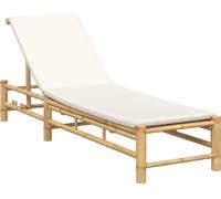 vidaXL Chaise longue avec support en bambou 55 x 199 x 30 cm