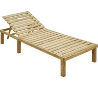 vidaXL Chaise longue avec support bleu royal Bois de pin imprégné