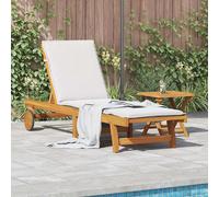 Vidaxl chaise longue avec table bois d'acacia
