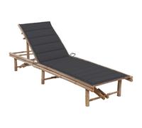 vidaXL Chaise longue bambou