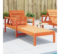 vidaXL Bain de soleil brun cireux 199,5x62x55 cm Pin massif