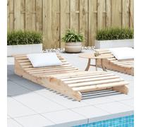 vidaXL Chaise longue - Bois massif de pin