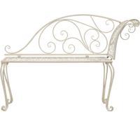 vidaXL Chaise longue de jardin 128 cm Métal antique blanc